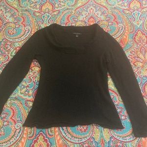 Light Black Cotton-Angora Sweater Banana Republic Size M